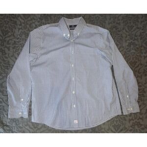 Vineyard Vines Shirt Mens XL Blue Check Slim Fit Murray Long Sleeve Button Up